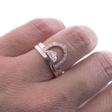 18ct Rose Gold Diamond Cadillac Engagement Ring set