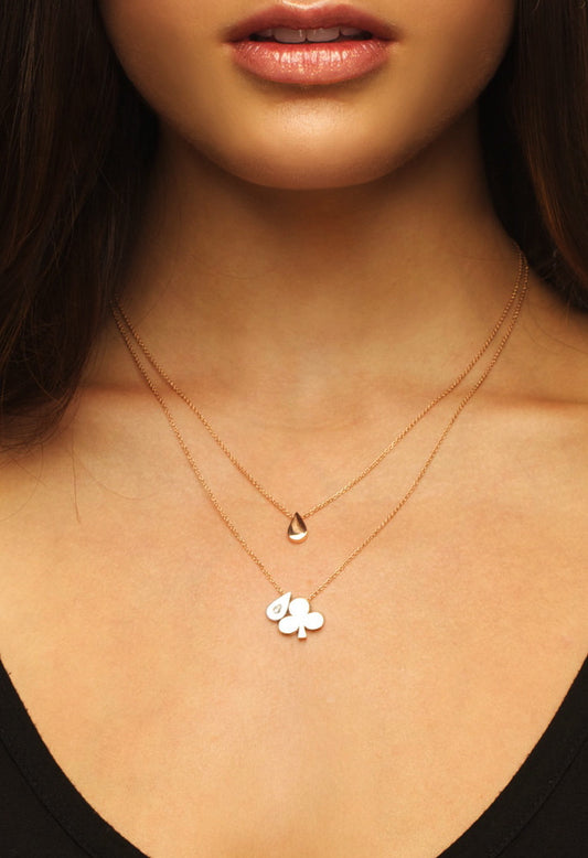 Rose Gold and silver 'Baby Tear Drop' Necklace or Anklet