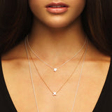 Silver and Rose Gold Kiss Hug Necklace or anklet