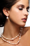 White gold Diamond Large 'ShortDrop' Earrings