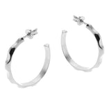 White Gold Find your Groove Hoop Earrings