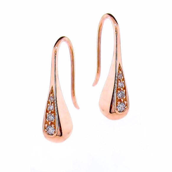 Rose Gold Diamond Droplet earrings