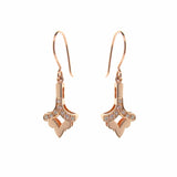 rose gold diamond arabesque arrow earrings