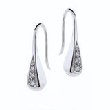 White Gold Diamond Droplet earrings