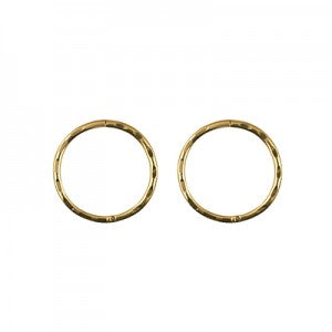 Small, Medium or Large 9ct Yellow Gold Faceted hinged sleepers