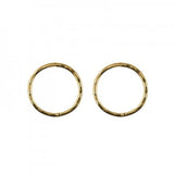 Small, Medium or Large 9ct Yellow Gold Faceted hinged sleepers