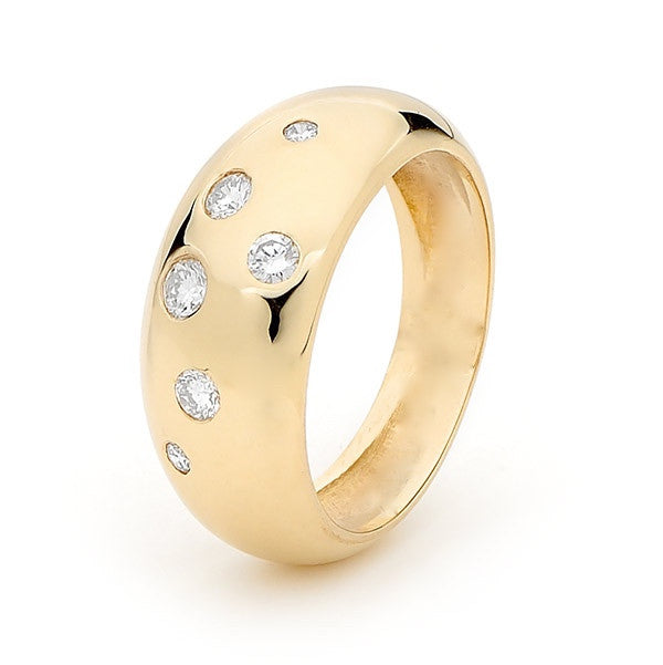Yellow Gold Diamond Eclipse Ring