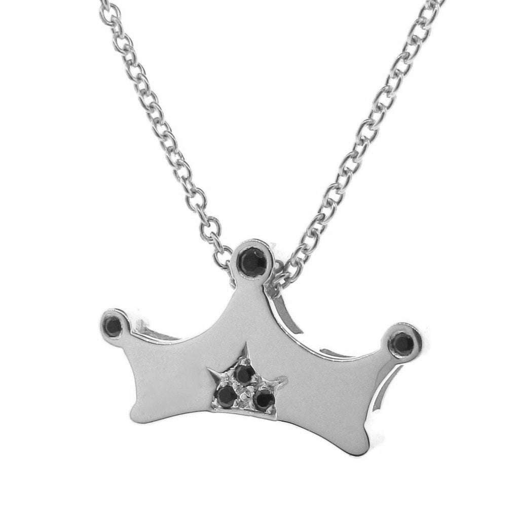 Sterling Silver Spinel Crown Pendant only