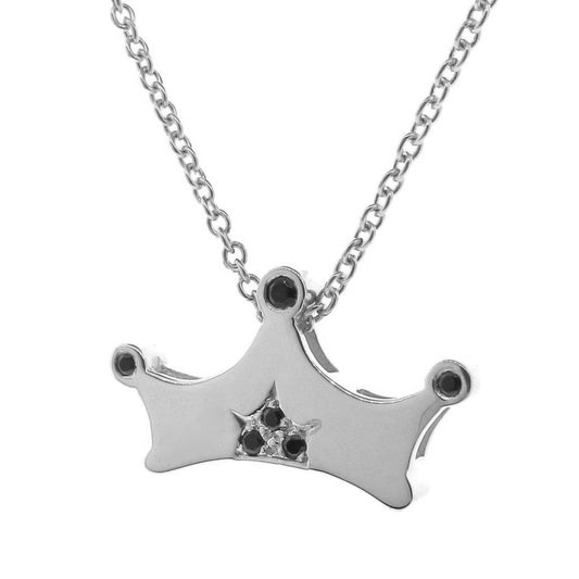 Sterling Silver Spinel Crown Pendant only