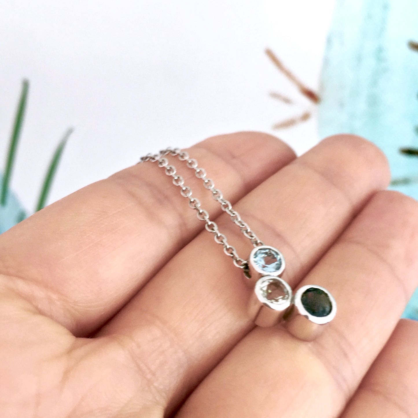 White Gold Ocean Small Bubble Pendant ONLY