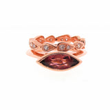 Rose Gold Simplicity Marquise Pink Tourmaline Ring