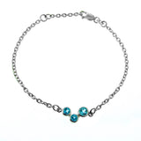 Silver Blue Topaz Bubbles Bracelet