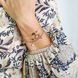 Rose Gold Tourmaline Moroccan Clover Bracelet