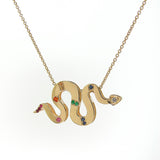 Yellow Gold Rainbow Serpent Necklace