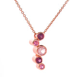 Rose Gold in the Pink Line Bubbles Pendant