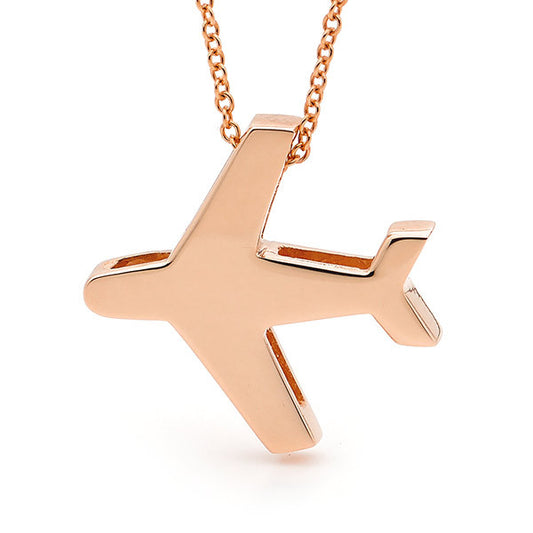 Rose Gold Aeroplane Pendant