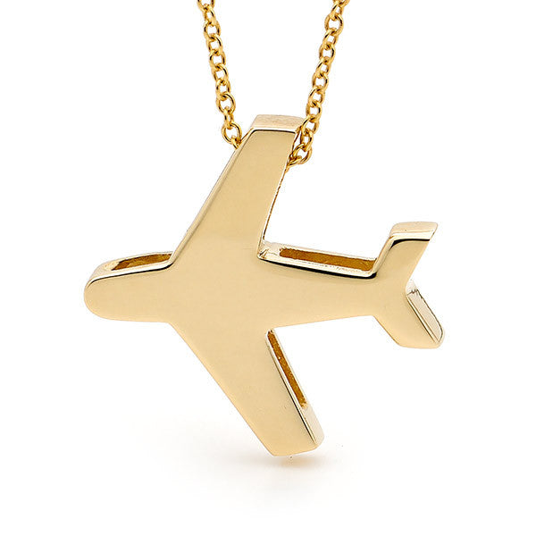 Airplane pendant gold sales