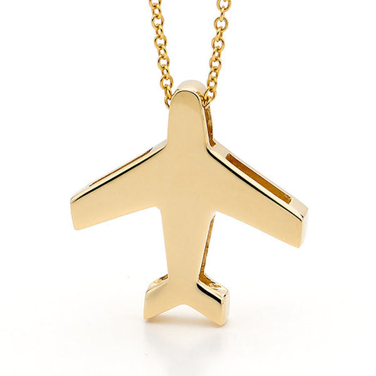 Yellow gold Aeroplane Pendant