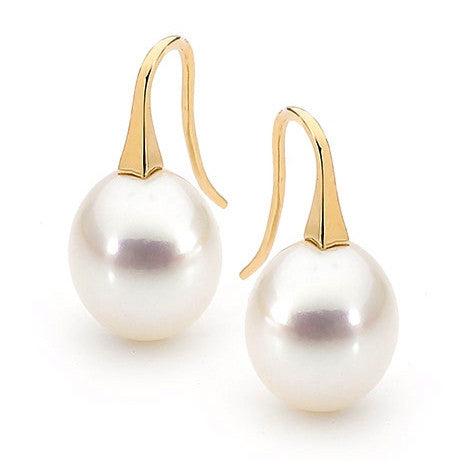 Yellow Gold Large Short Drop Earrings