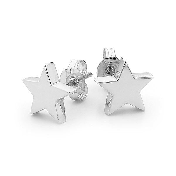 White Gold 'Baby Star' Stud Earrings