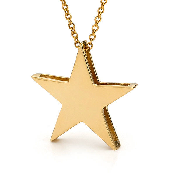 Yellow Gold Large Star Pendant