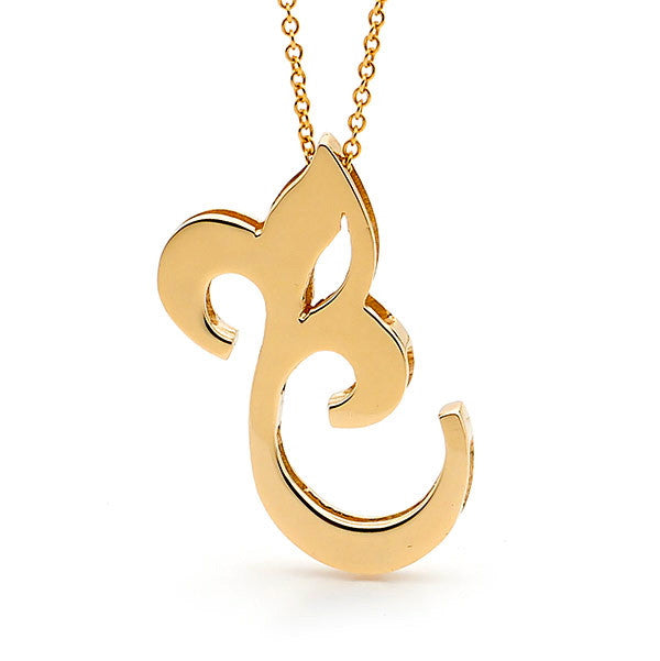 Yellow gold 'Tulip' Pendant