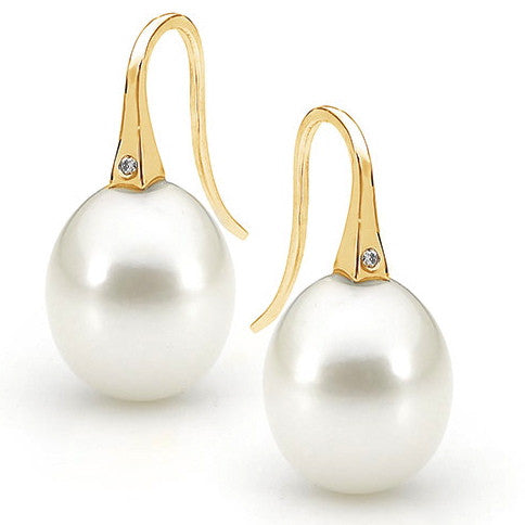 Yellow gold Diamond Large 'ShortDrop' Earrings
