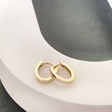 Citrine 9ct yellow gold small oval Huggies