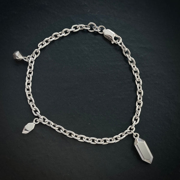 Sterling silver Crystal Charm Bracelet