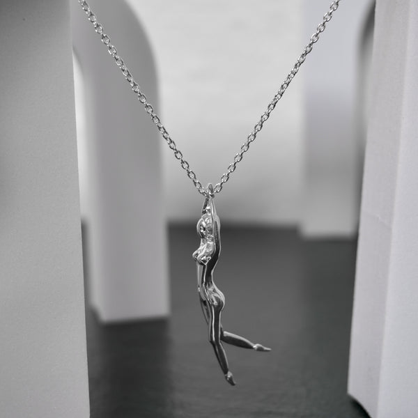 Sterling silver dancing female  Necklace