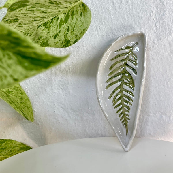 Fern Ceramic Trinket dish