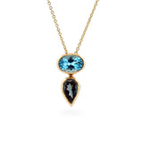 Yellow Gold Balance Topaz Sliding Pendant