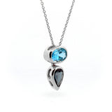 Sterling Silver  Topaz Balance Sliding Pendant