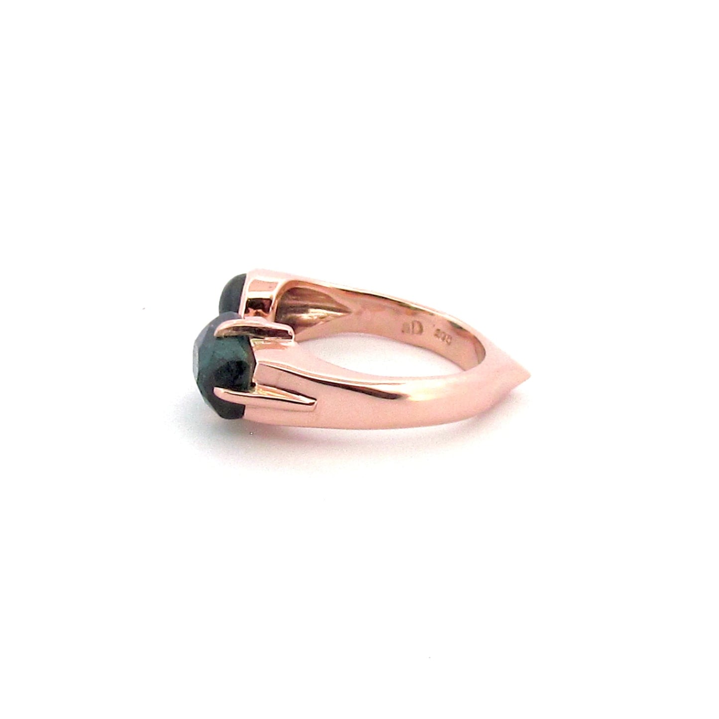 9ct Rose Gold Teal Tourmaline Embrace Ring