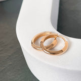 9ct rose gold round hoops 16mm