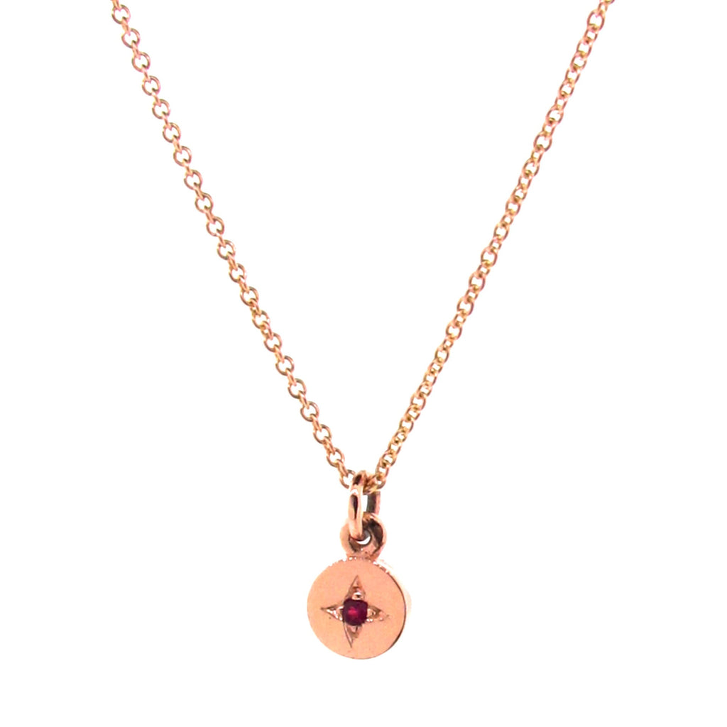 Rose Gold Ruby Small Eclipse Pendant only