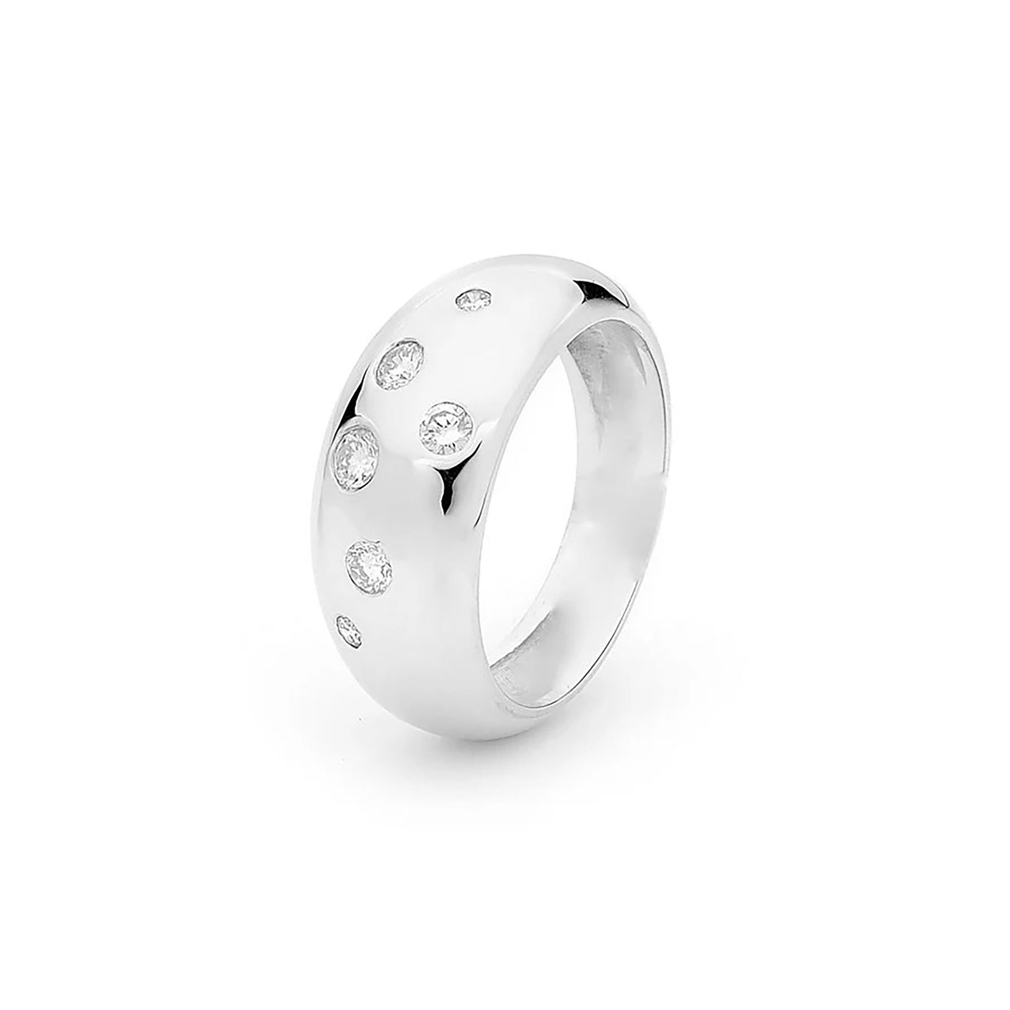 White Gold Diamond Eclipse Ring