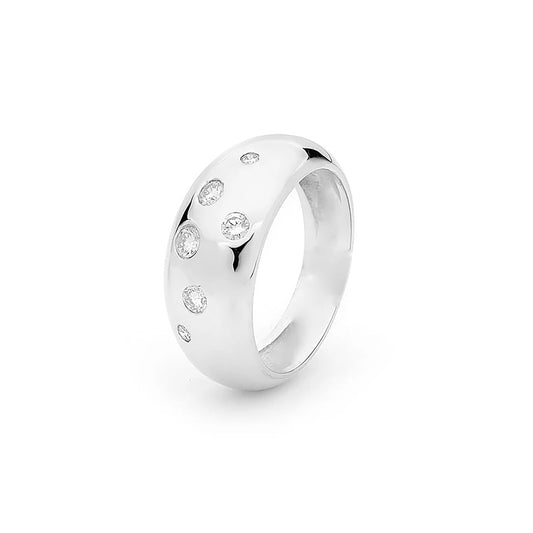 White Gold Diamond Eclipse Ring
