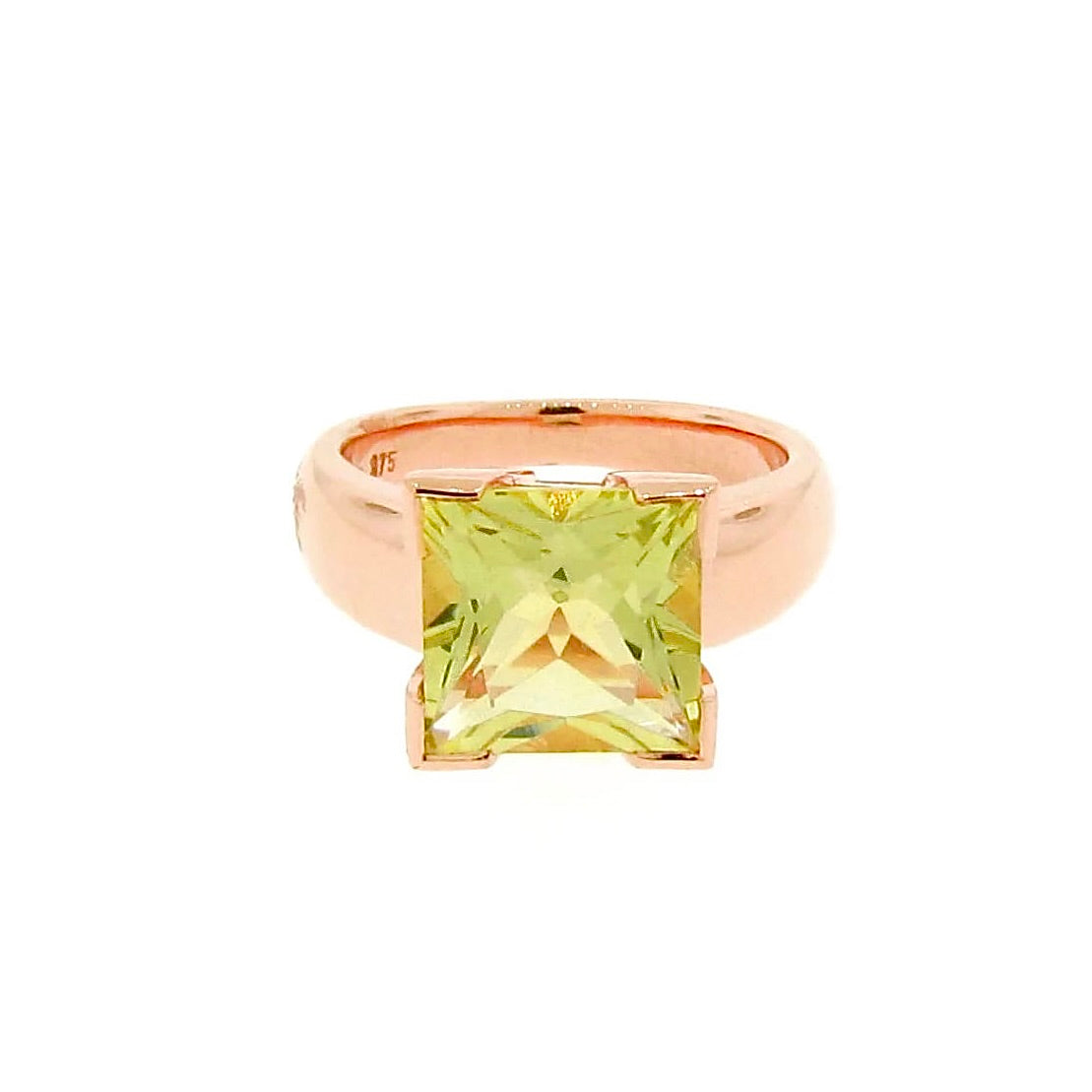 Rose Gold Lemon Quartz Absolute Ring