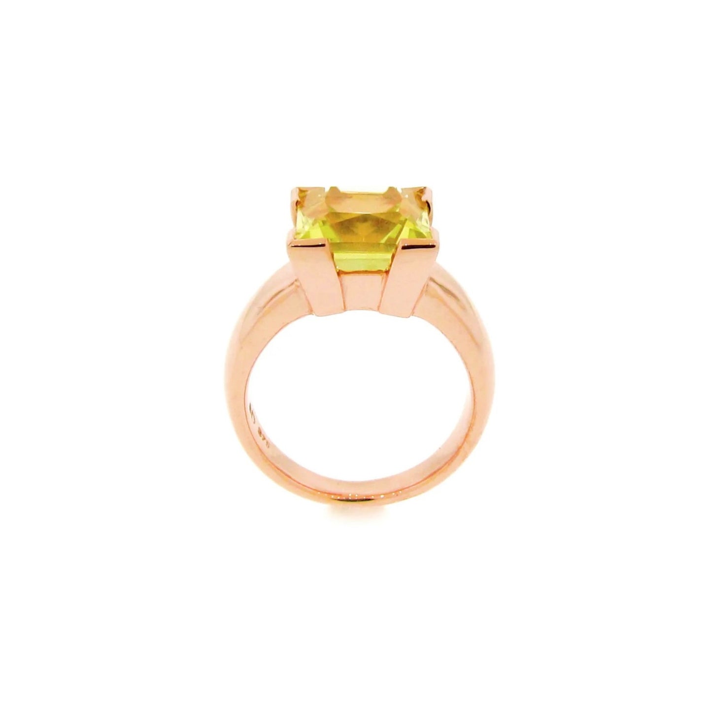 Rose Gold Lemon Quartz Absolute Ring