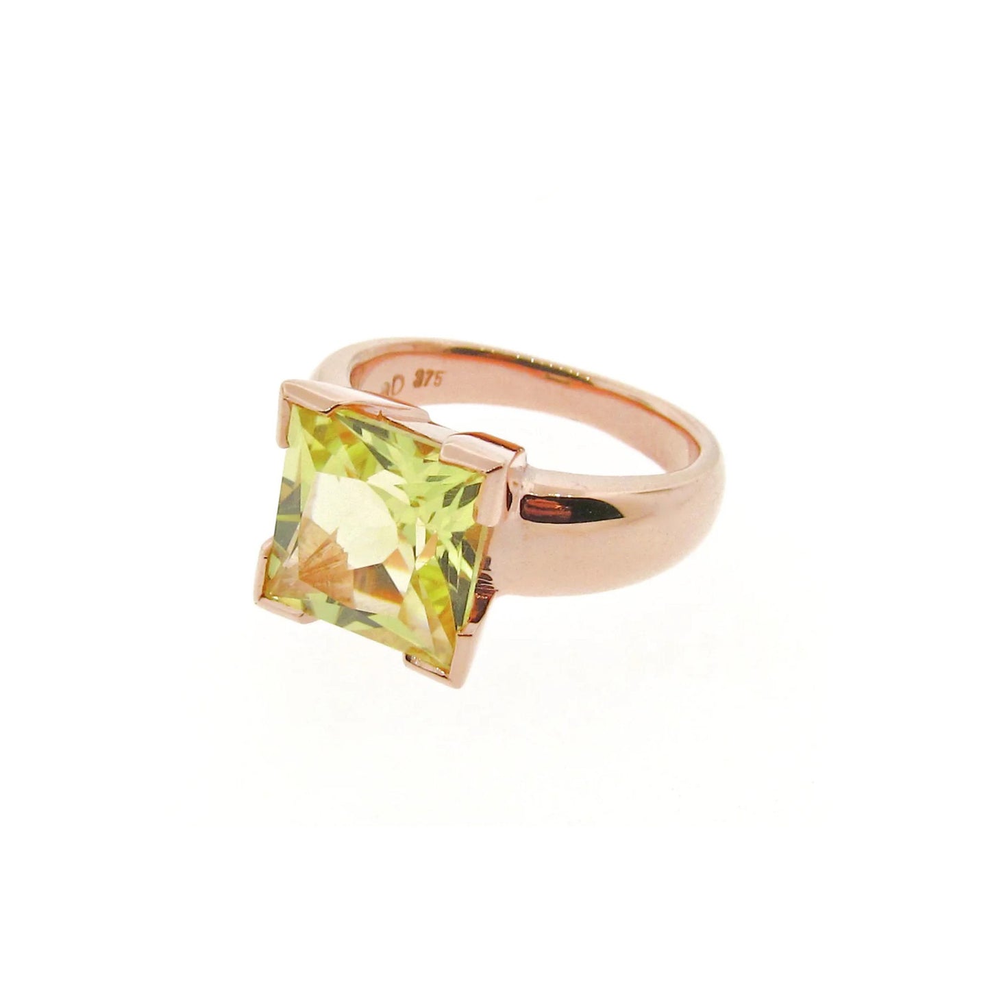 Rose Gold Lemon Quartz Absolute Ring