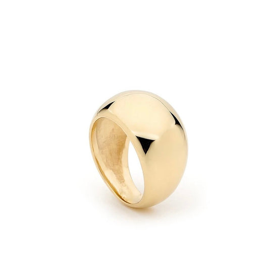 Yellow Gold Wide Eclipse Ring