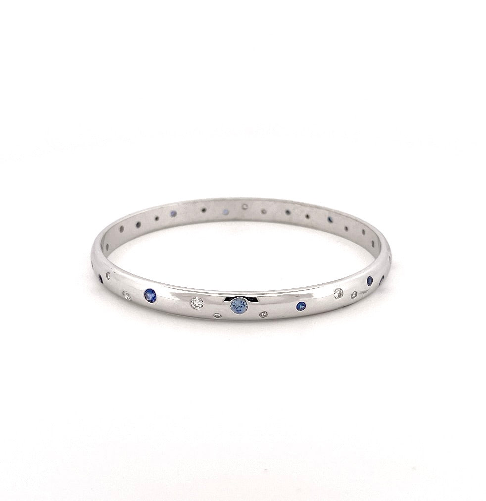 OOAK White Gold Diamond Sapphire Oval Banglehttps://admin.shopify.com/store/argentondesign/orders