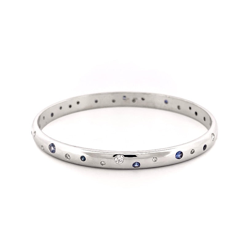 OOAK White Gold Diamond Sapphire Oval Banglehttps://admin.shopify.com/store/argentondesign/orders