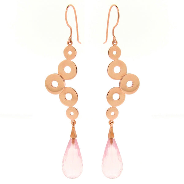 Rose Gold Dancing Discs earrings