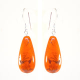 Dark Orange Magnesite drop earrings