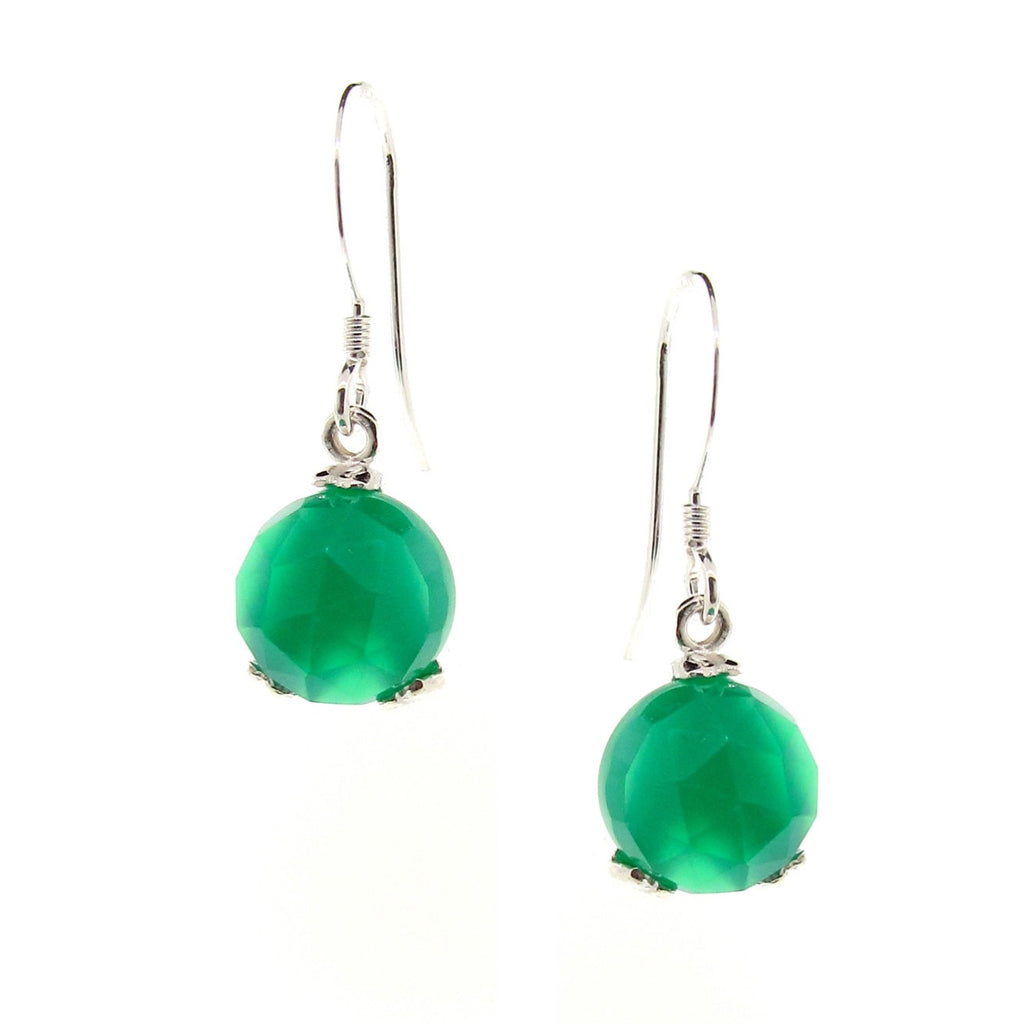 Green onyx hot sale earrings