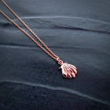 Rose Gold Clam Shell Pendant Charm