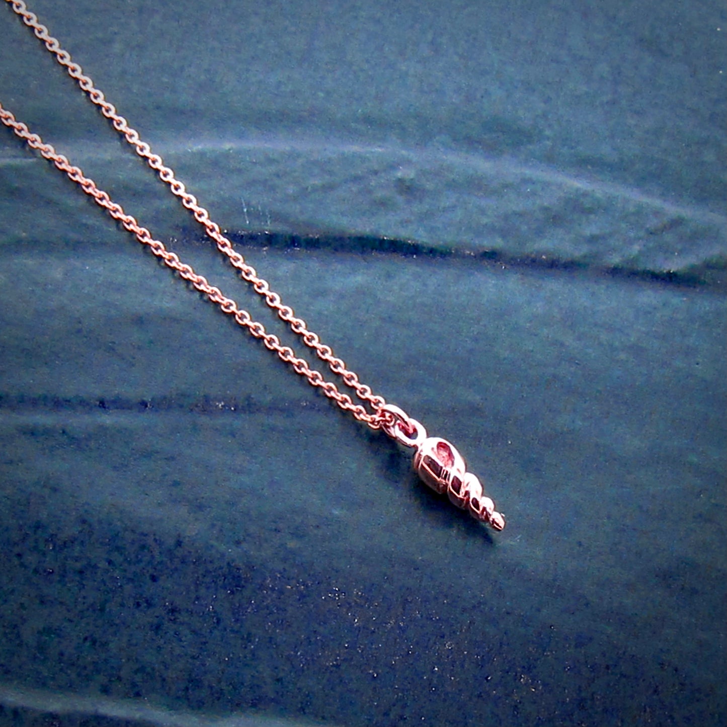 Rose Gold Small Spiral Shell Pendant Charm