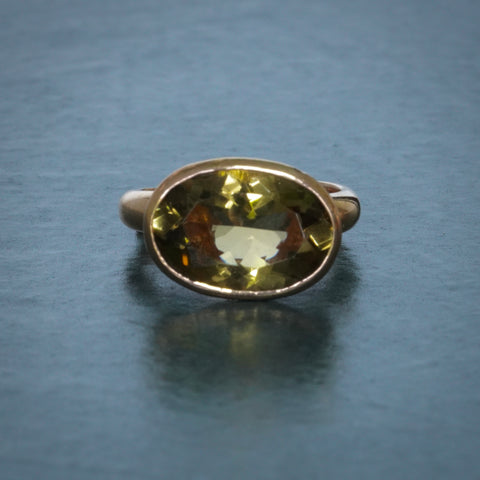 9ct Rose Gold Whisky Quartz Simplicity Ring